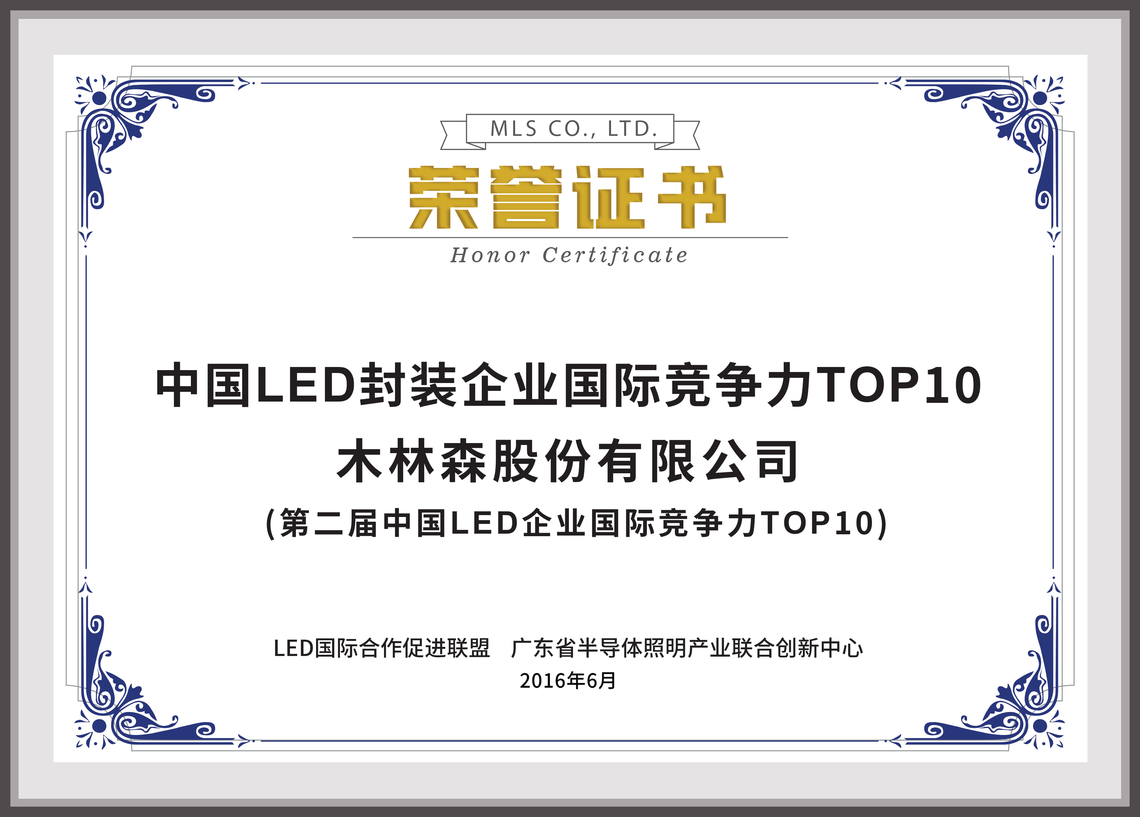 第二屆中國LED封裝企業(yè)國際競爭力TOP10