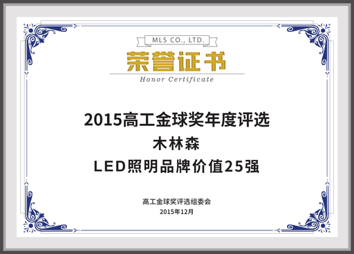 2015年度LED品牌價(jià)值25強(qiáng)